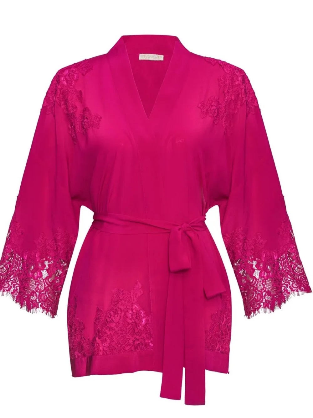 Gold Hawk Flora Lace Silk Short
Robe Silk Shrug, Kimono or wrap. $315 MSRP • M